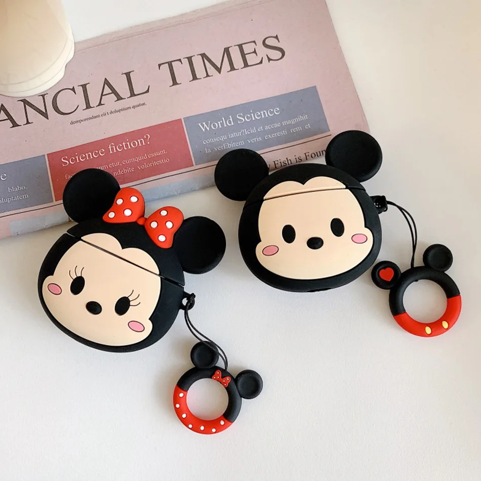 Чехол для наушников Airpods 2 чехол силиконовый медведь кошка молоко динозавр