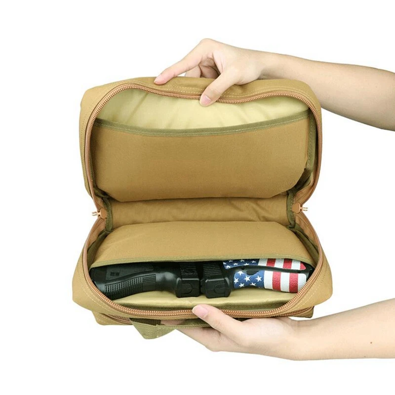 

Hunting Pistol Case Gun Bag for Glock 17 19 Beretta 1911 Universal Double Handguns Carry Bag Padded Holder Military Airsoft Pack