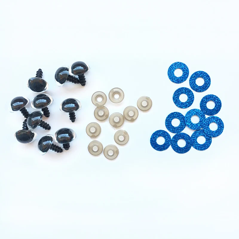 

20pcs 3D Glitter Plush Plastic Safety Eyes For Toy Amigurumi Doll Making Eyes For Dolls Mix Animal 14/16/18/20/22mm