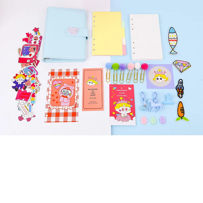 Ordinary Корейский Блокнот Binder Bullet Journal Set A6 спиральный органайзер для планирования мероприятий сетка записная книжка DIY девушка план путешествия 6 кольцо руководство - Цвет: Ordinary