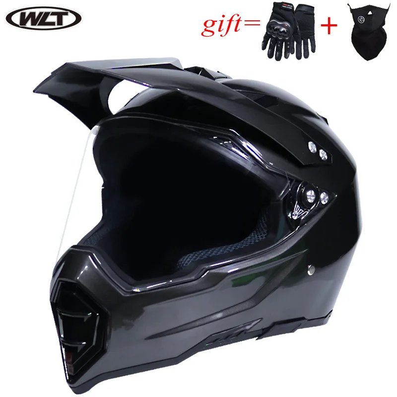Мужской мотоциклетный шлем WLT на все лицо для внедорожника ралли квадроцикла