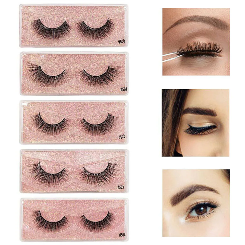 

Fake Eyelashes 3d Mink Lashes Fluffy Soft Wispy Volume Natural Long Cross False Eyelashes Eye Lashes Reusable Eyelash Makeup