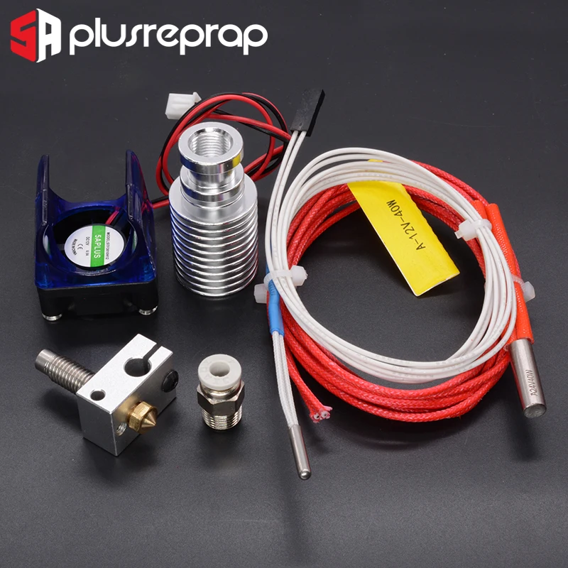 V6 J-head 12V 24V все металлические Hotend Уэйд или экструдер Bowden в нагреватель термистор Вентилятор Насадка теплоотвод для 1,75/3 мм 3D-принтеры часть