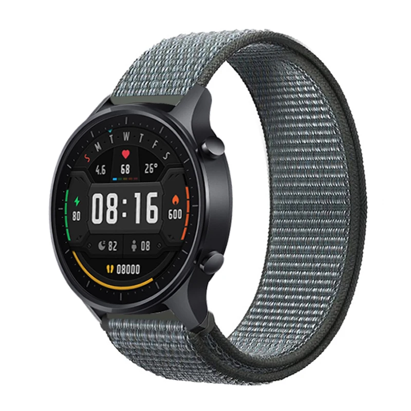 Ремешок нейлоновый для наручных часов Xiaomi Mi Watch Color/haylou ls02 сменный спортивный