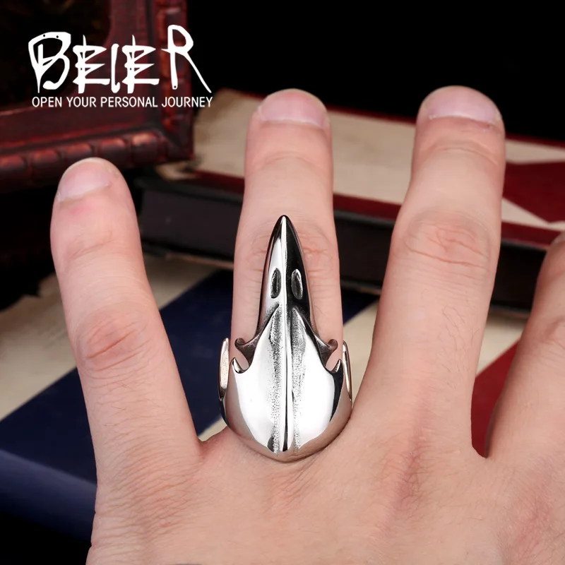 Байер новый магазин 316L нержавеющая сталь Viking череп ворона кольцо классические