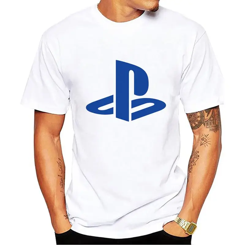 Playstation sony Logo Gamer Лицензированная футболка для взрослых мужские футболки Мужская