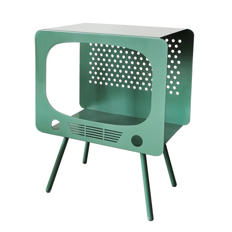 

Metal light luxury texture Nordic small tea table TV style Creative Square table bedroom bedside table cabinet sofa side table h