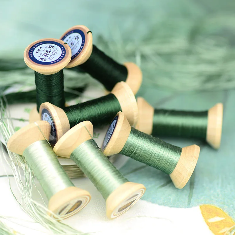 20 м Мини катушка/Сучжоу вышивка нить/шелковая нить катушка/шелковая нить/ротанг