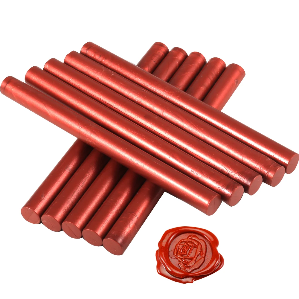 Wine red 10 шт DIY уплотнительная полоса, посвященная палочке брендинг для рисования печать воск Sigillo конверт ручной работы Хобби DIY Инструменты - Цвет: Wine red