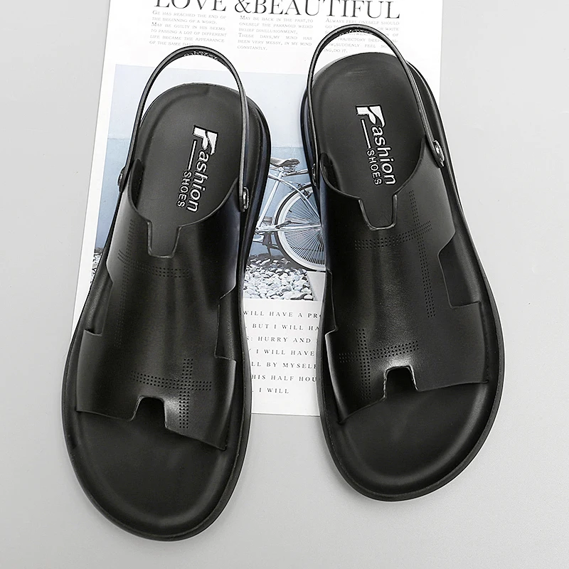 

breathable samool masculina piel men de geta size for hombre sandales sandles white comfort sport outdoor thick sandal platform