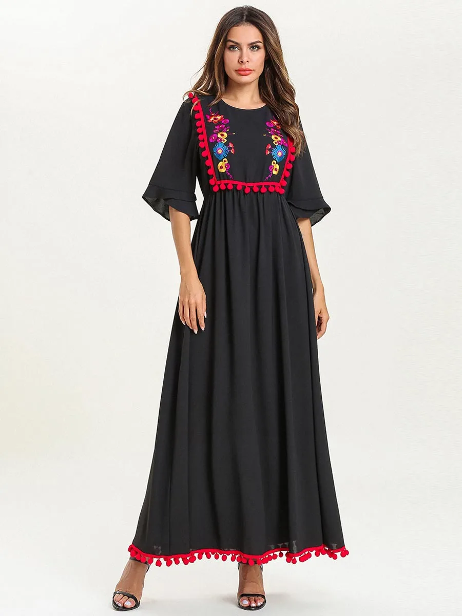 Мусульманское платье женское Повседневное большого размера новые особенности