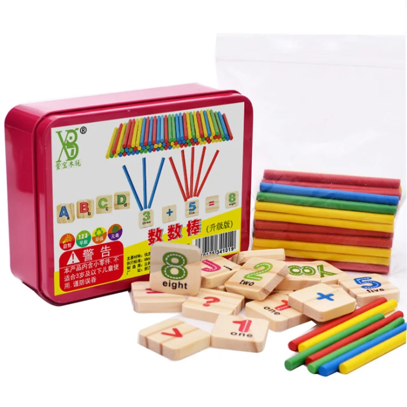 Деревянные палочки для счета и обучения детей раннего возраста Обучающие