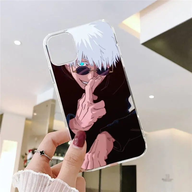 

Jujutsu Kaisen Yuji Itadori Fushiguro Phone Case Transparent soft For iphone 5 5s 5c se 6 6s 7 8 11 12 plus mini x xs xr pro max