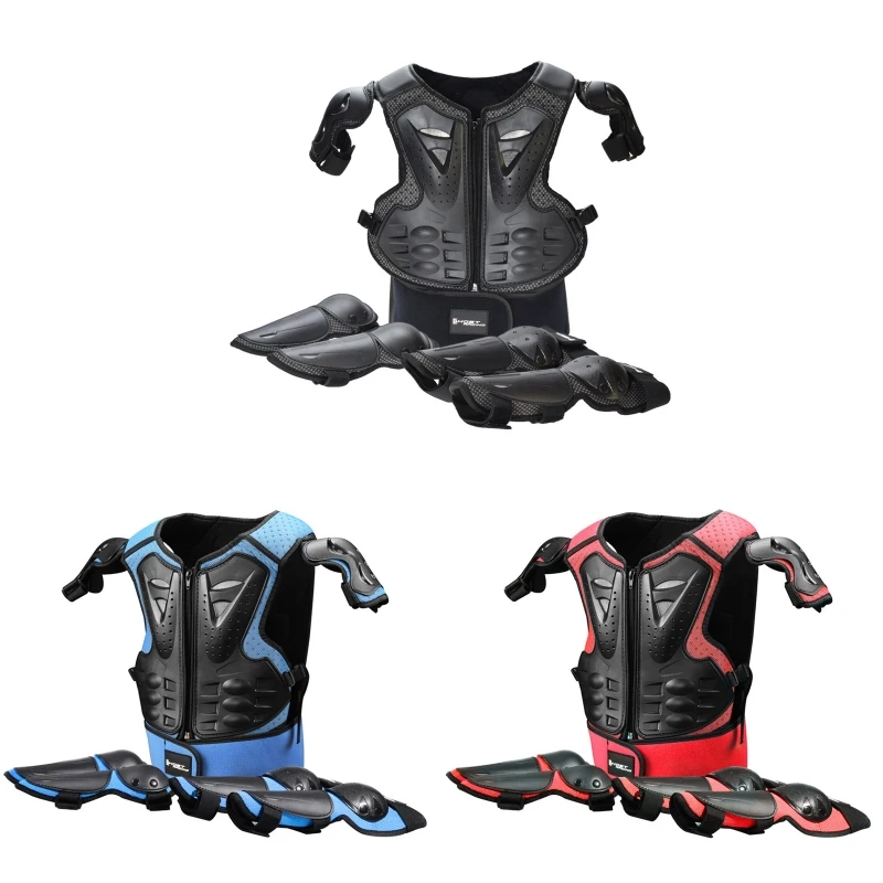 

New Kids Full Body Armor Protective Gear Chest Back Protector Elbow Knee Protection Pads for Motocross Racing Skiing Skating