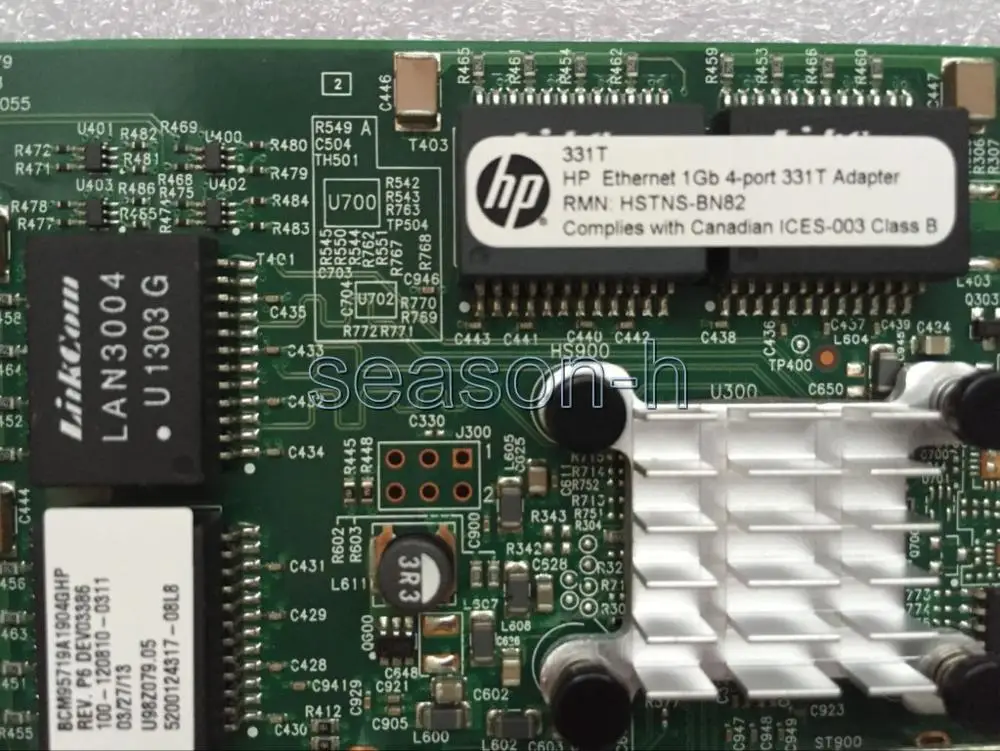 HP 331T Quad Port 1G Gigabit Ethernet Network Adapter 647594-B21 649871-001