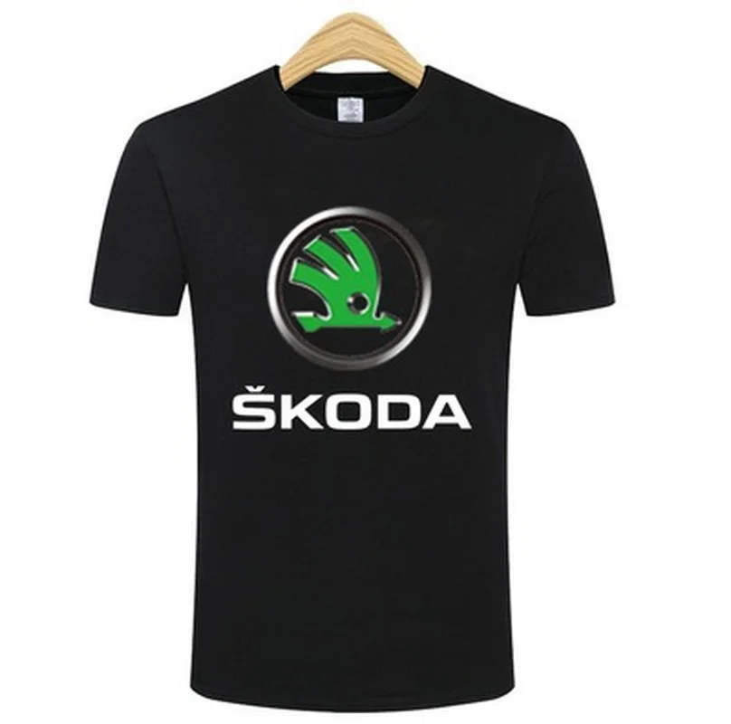 

2021 Summer NEW t-shirt Man Skoda Car Logo Prints Round Neck T Shirt Funny Novelty T-shirt Short Sleeve Tops Tees Clothing