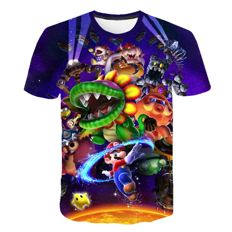 

Kids 3D Mario Luigi Print T-shirts Costume Boys Girls Summer Tees Top Clothing Children Clothes Casual Tshirts