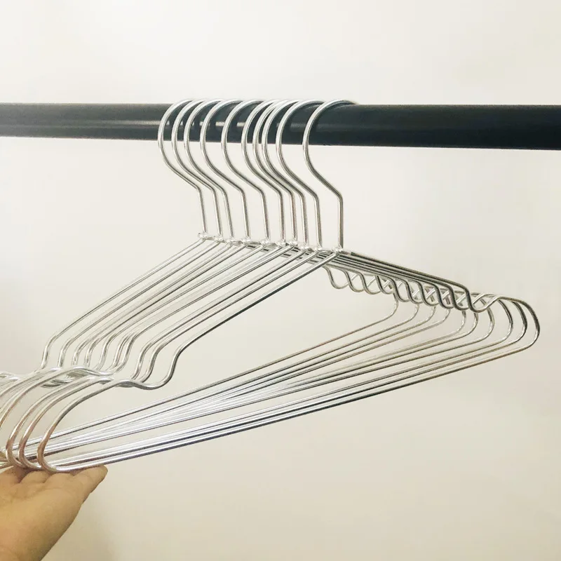 

10 pcs Clothes Hangers Heavy Duty Metal Strong Non-Slip Clothing Coat Hanger For Bedroom JS23