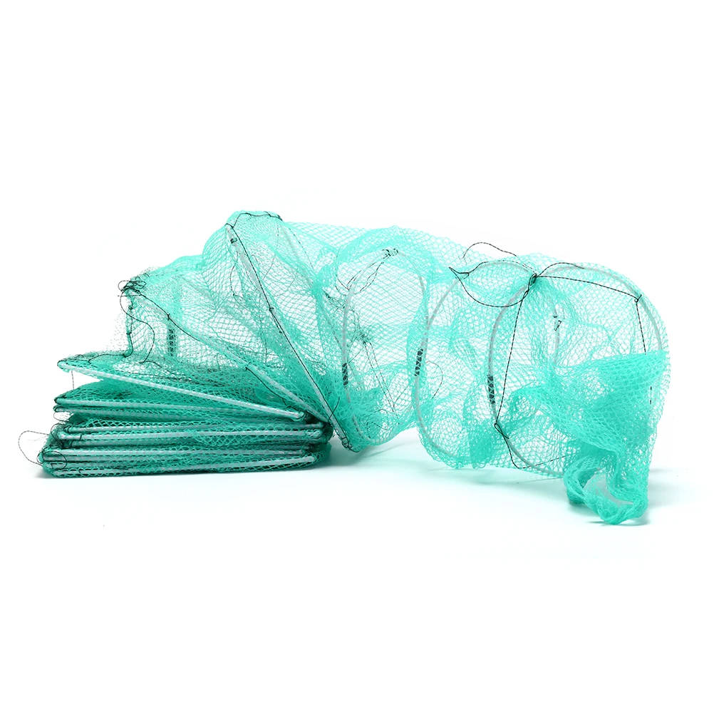 

1PC Nylon Fishing Net Foldable 19 intervals Crab Crayfish Lobster Catcher Live Trap Fish Net Eel Prawn Shrimp Lure Nets 3/3.3M