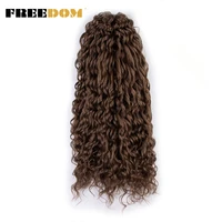 freedom water wave twist crochet hair synthetic curly hair high temperature fiber crochet braiding hair extensions for women