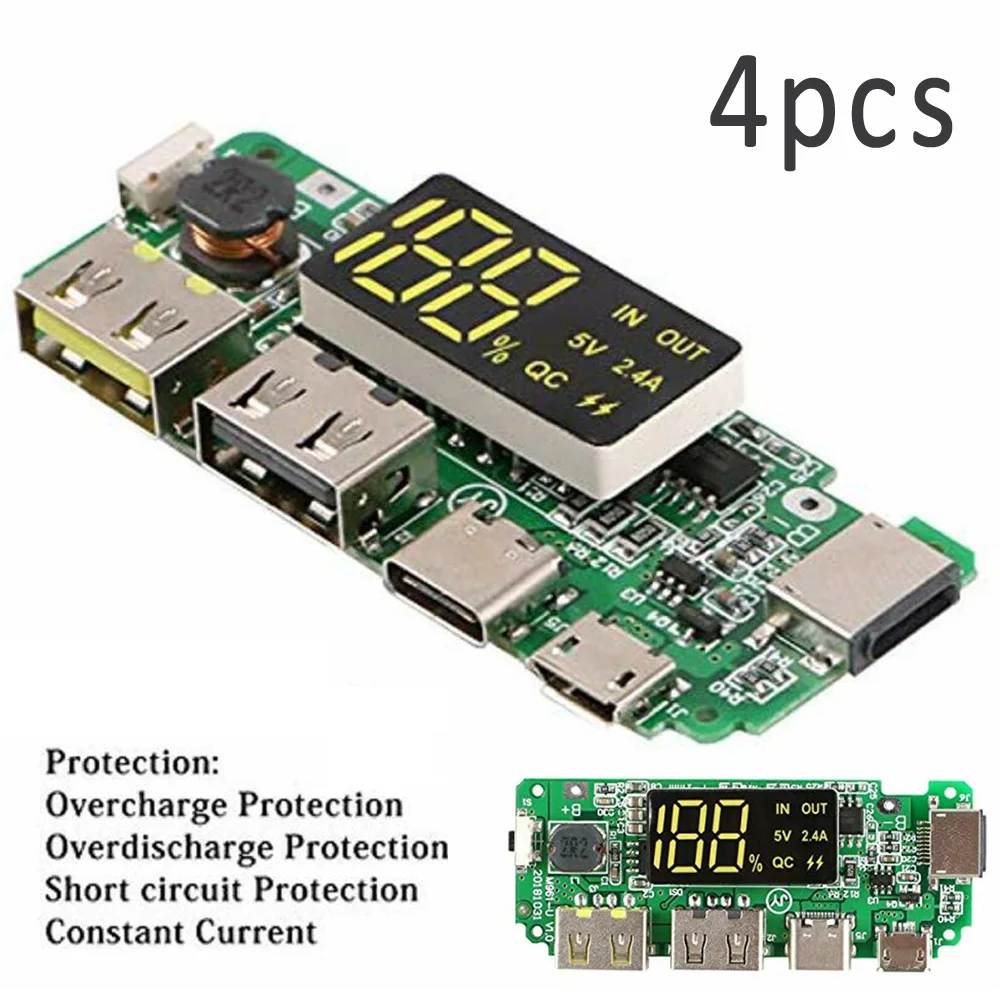 

Dual USB 5V 2.4A 186 50 Charging Board Mobile Power Bank Module 6.5x2.5x0.1cm