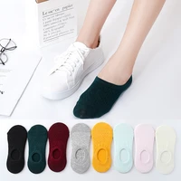 5pairs women cotton low cut solid color ladies socks snowflake softable silicone non slip sock prevent heel loss slipper socks