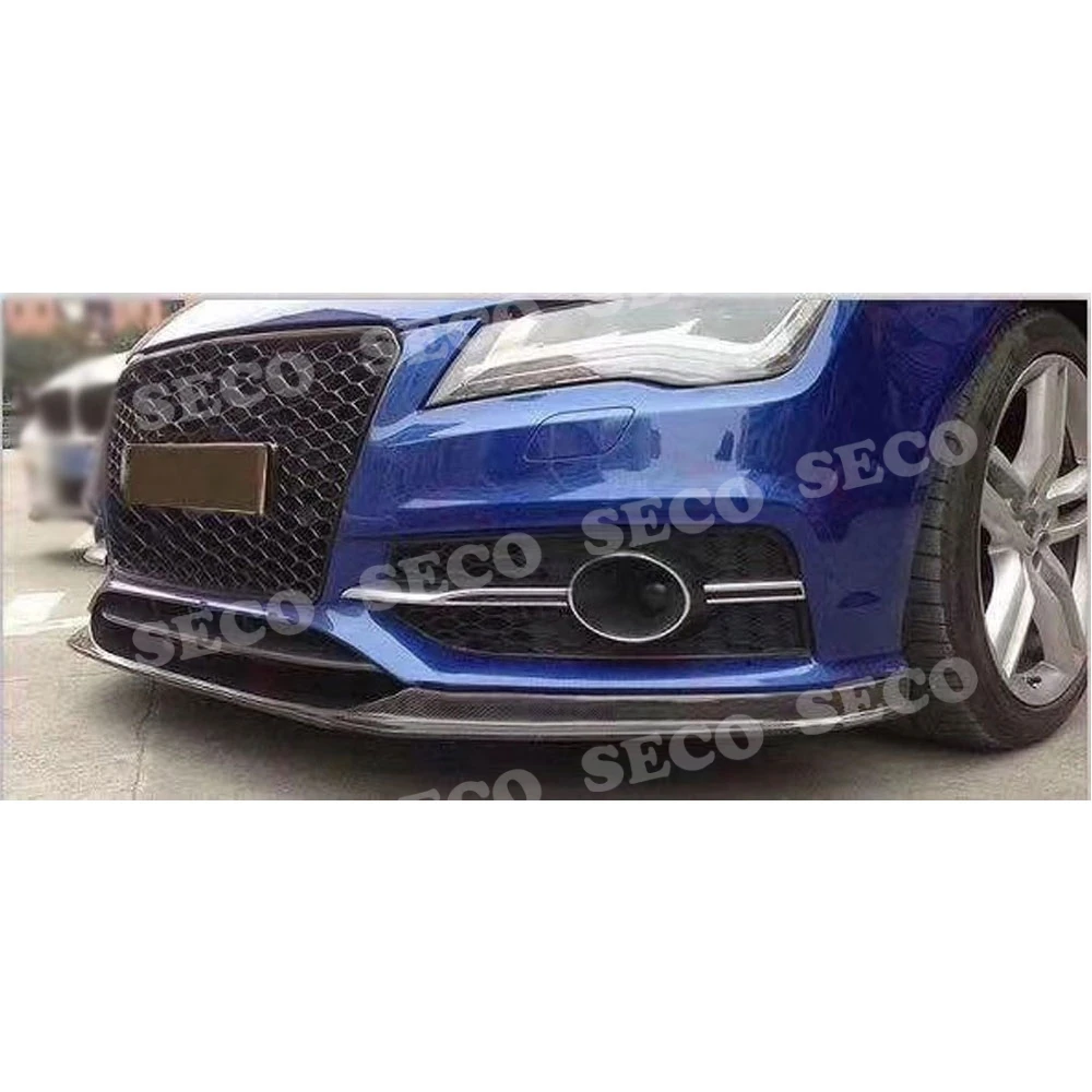 Для Audi A7 S7 Sline 2012- передний спойлер для губ из углеродного волокна/FRP головной бампер Защита подбородка автомобильный Стайлинг