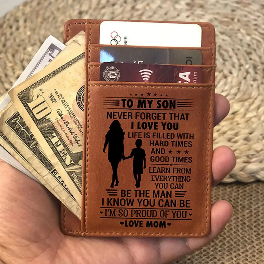 Кожаные Кошельки для карт изготовленные на заказ гравированные RFID