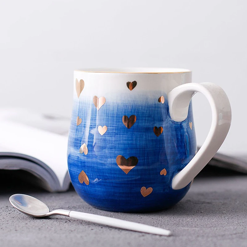 Персонализированная большая креативная кофейная кружка керамическая милая
