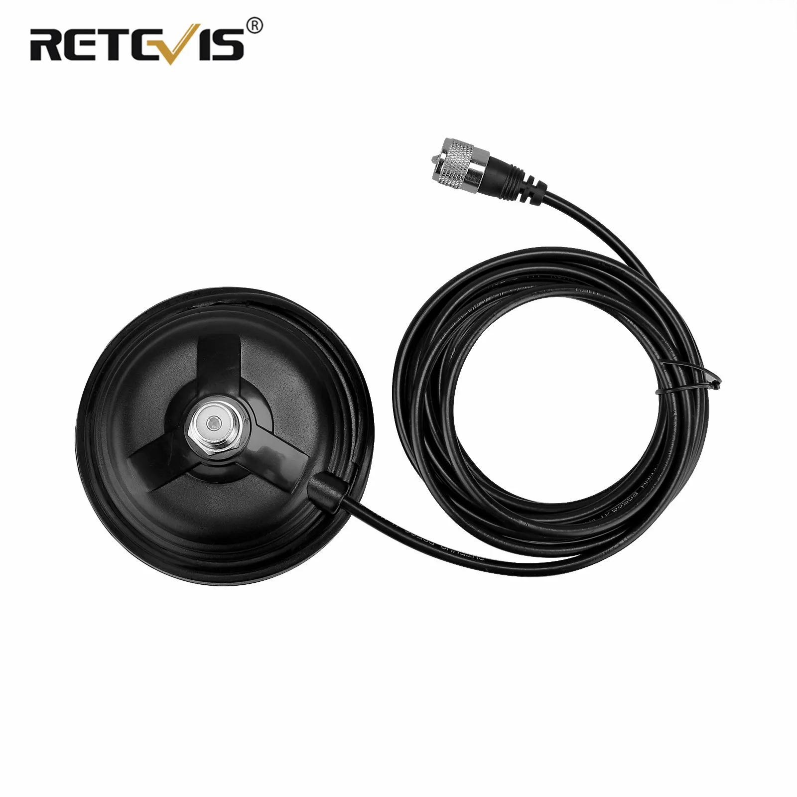 

Retevis CA35 Magnetic Roof Mount Base SL16-K with 4m Coaxial Cable SL16-J PL-259/SO-239 UHF Mobile Antenna Car Radio Accessories
