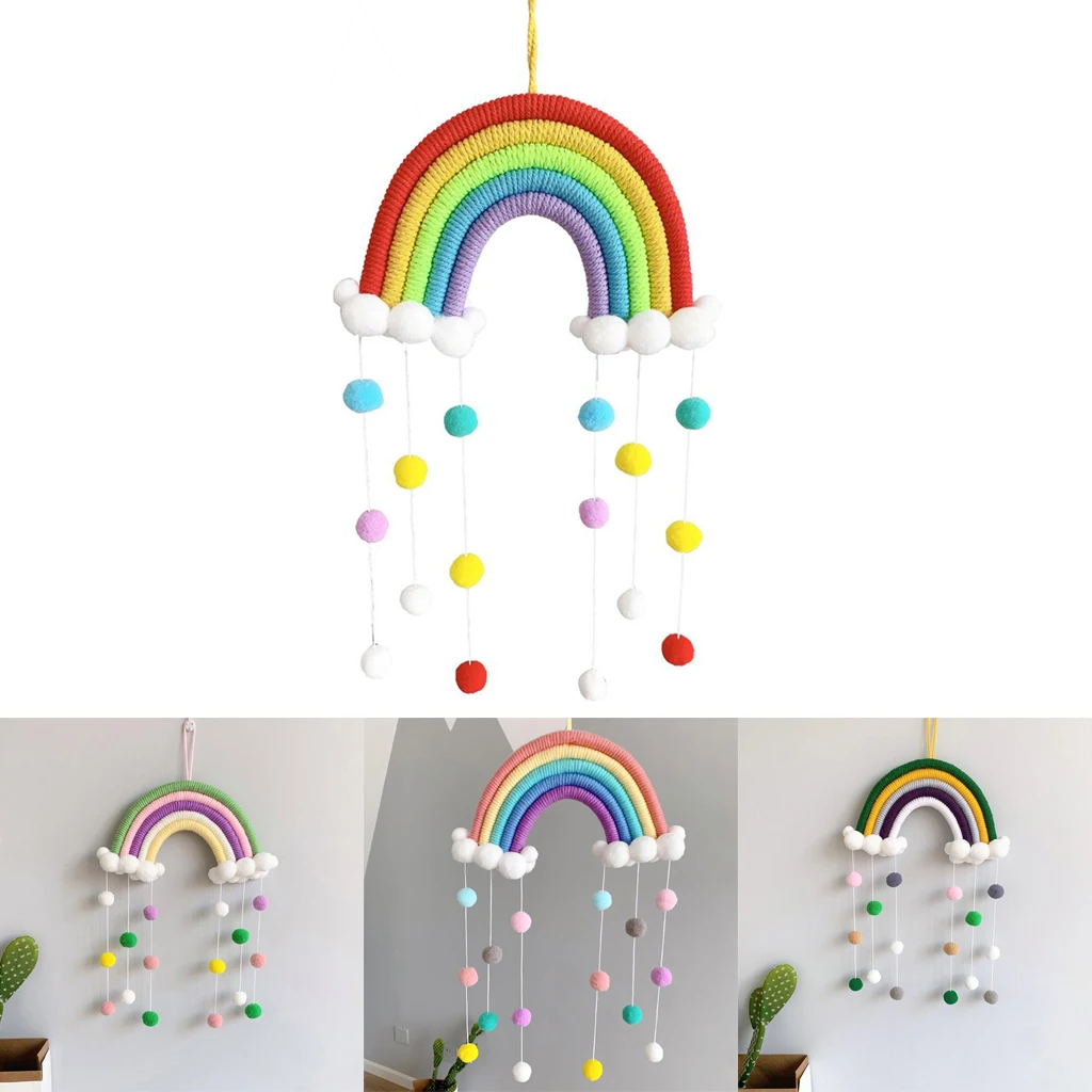 

Boho Rainbow Wall ing with Tassel Pom Pom 10 X 20 Inches Party Supplies