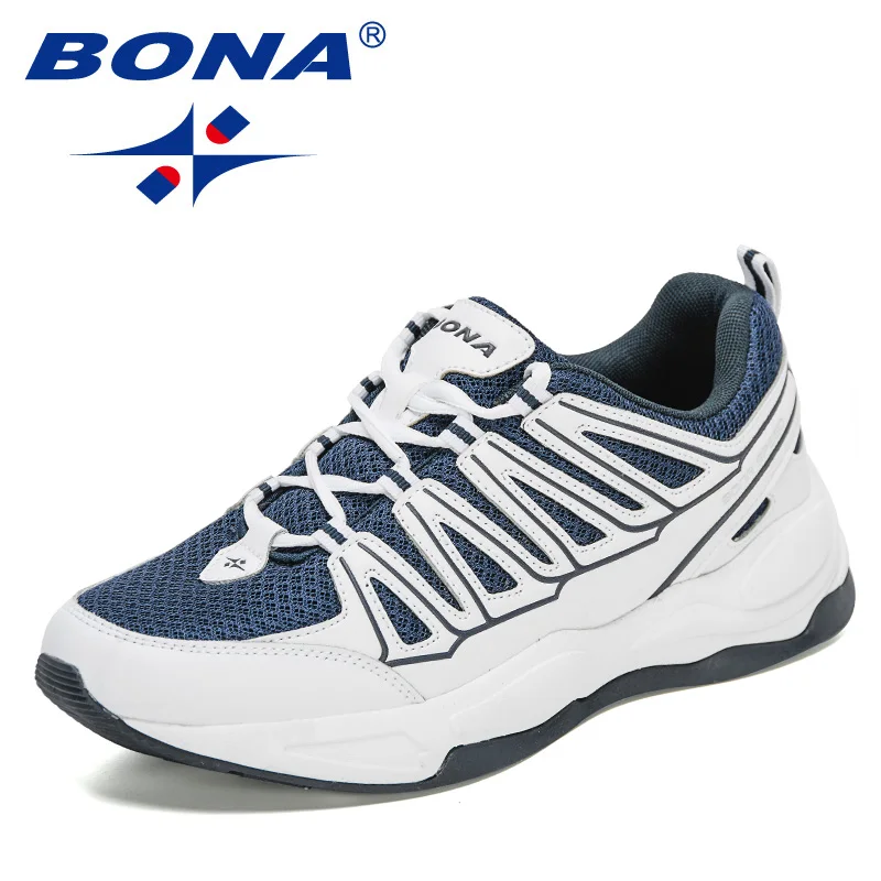 

BONA 2021 New Designers Mesh Running Shoes Outdoor Walking Sports Shoes Men Breathable Casual Shoes Man Jogging Footwear Comfy
