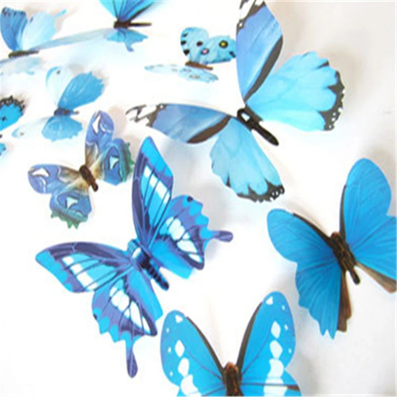 

kitchen wall stickers butterfly children 3D Self Adhesive Decoration room wall art kids baby room/bedroom/Refrigerator