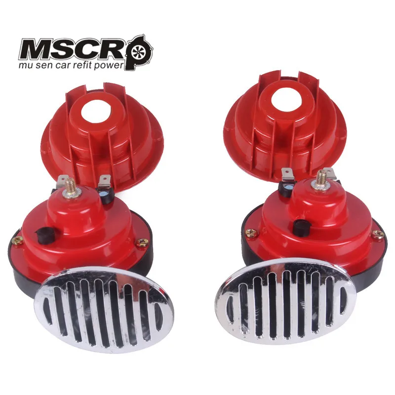 2x12 В красный Улитка воздушный Гудок с крышкой для автомобиля морской лодки