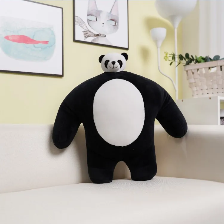 

Tiny Head Teddy Bear Pillow Small Head Stuffed Panda/Bear/Sloth Muscle Body Boyfriend Hug Pillow Toy Cushion Birthday Gift