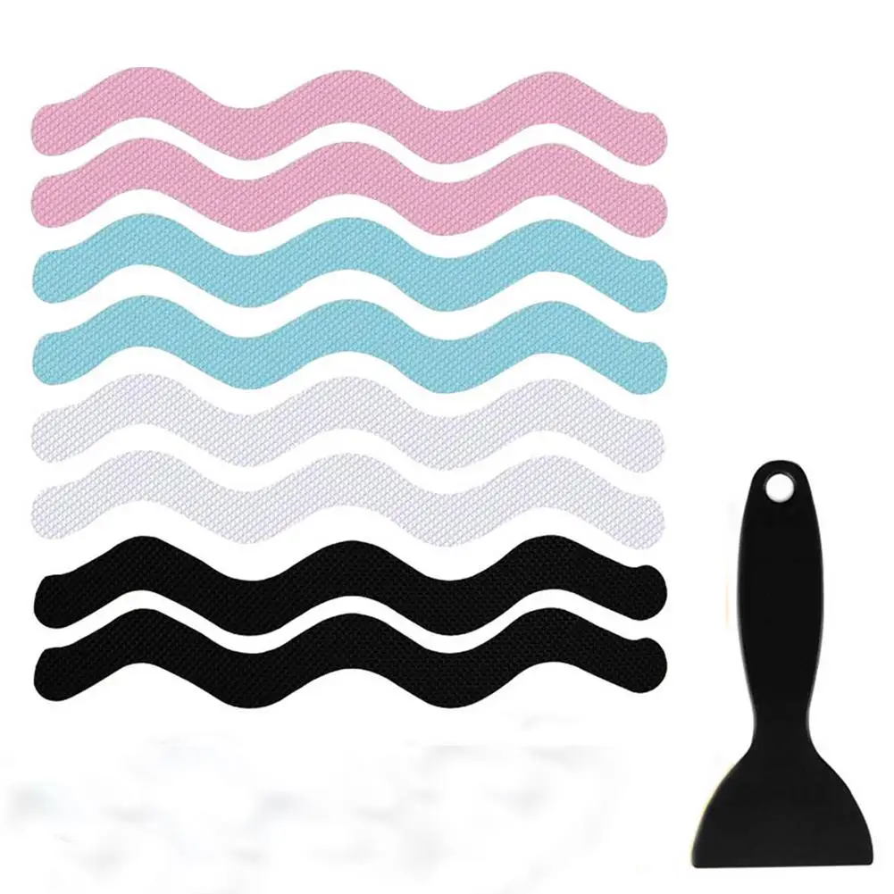 

24PCS Non-Slip Strips Transparent Shower Stickers Bath Safety Strips Anti Slip Strips for Bathtubs Showers Stairs Floors #W0