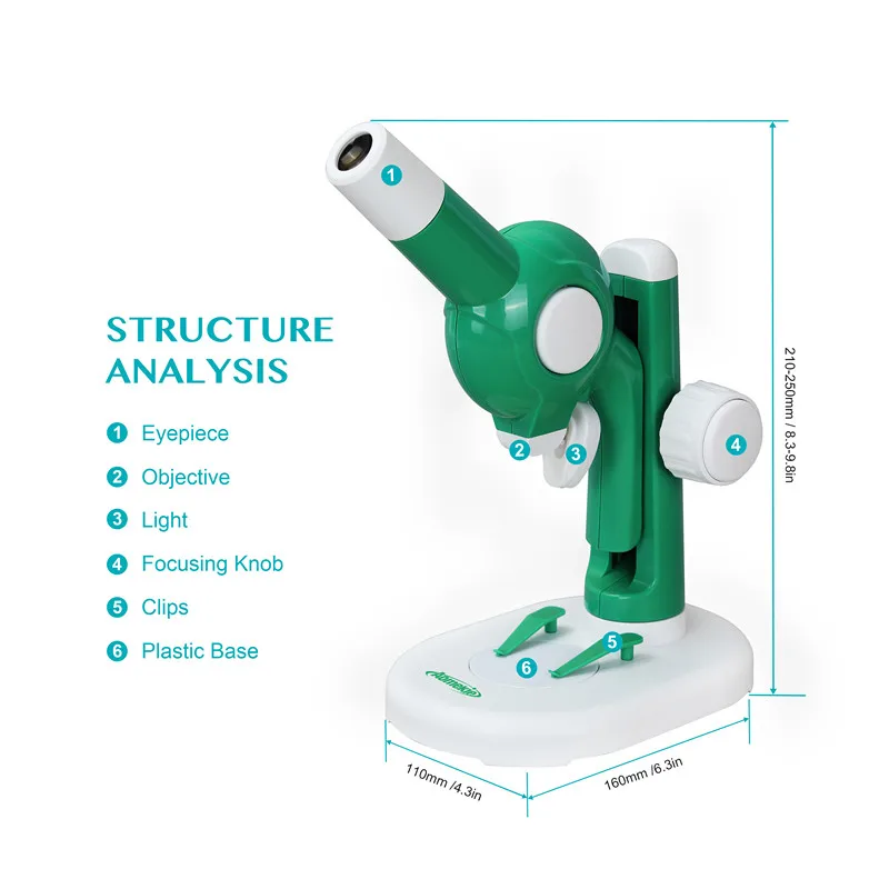 Разберите микроскоп-игрушка образовательный DIY стволовый микроскоп для дошкольников с Assemable частями 15X научный микроскоп от AliExpress RU&CIS NEW