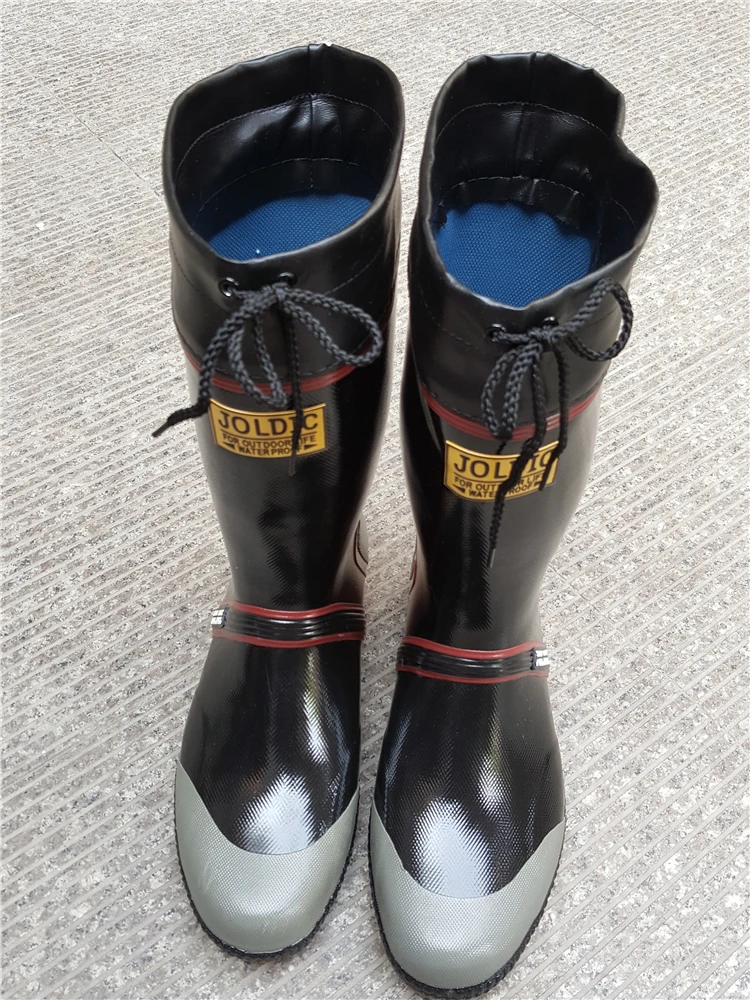 Качественные резиновые сапоги белые большой размер водонепроницаемые длинные