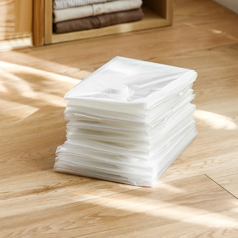 1 pc Hand Rolling Vacuum Compressed Bags Border Foldable Home Clothes Plastic Storage Bag Space Saving Seal | Дом и сад