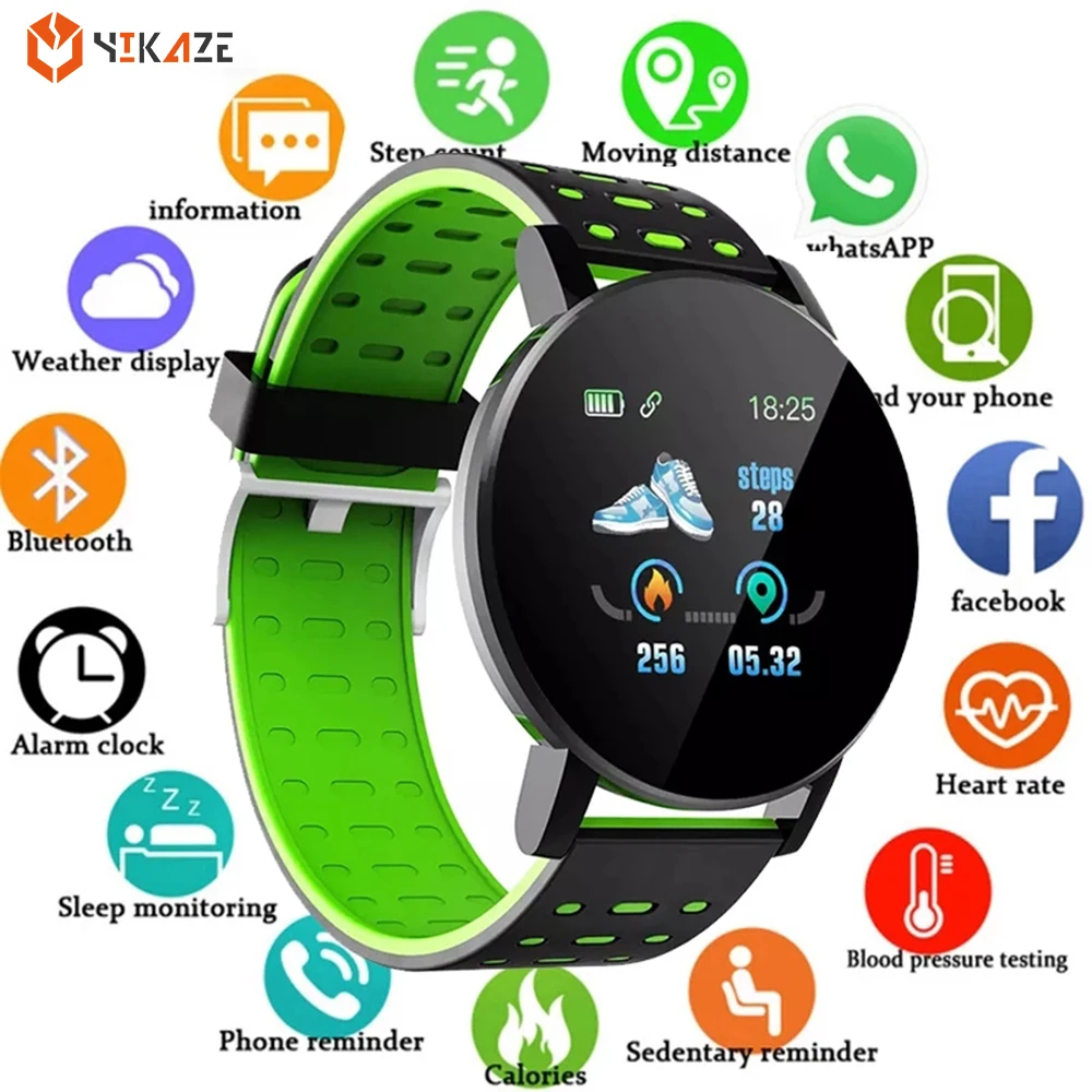 2020 спортивные Смарт часы с измерением кровяного давления пульсометром FitenessTracker