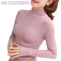 2021 real cotton women sweaters and jumper poncho new women sweater casual spring bottoming slim warm knitted female burderry