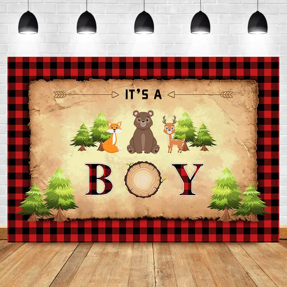 

Фон для фотосъемки «дикий один» с изображением лесного медведя и лисы буйвола