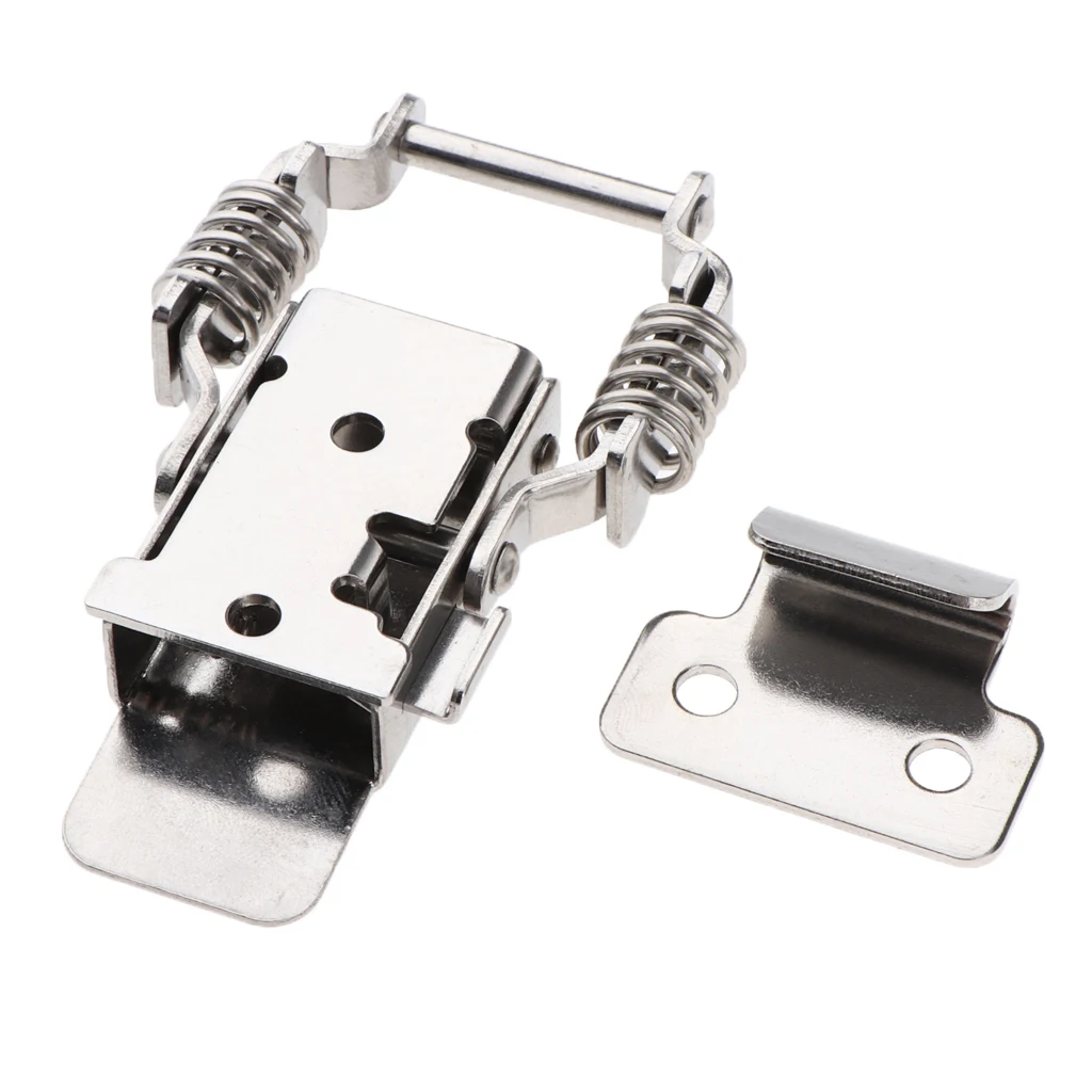 

Stainless Steel Spring Loaded Toggle Clips Case Box Chest Trunk Latch Catches Clamps