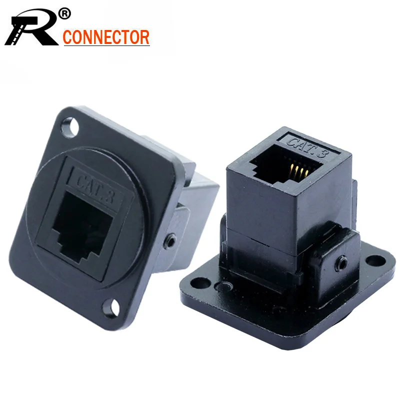 10 шт./лот CAT3 RJ11 Женский муфта Панель Крепление 6P4C Телефонная модульная розетка