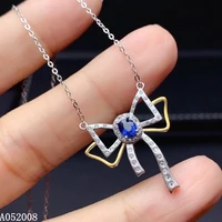 kjjeaxcmy fine jewelry 925 silver inlaid natural sapphire gemstone vintage necklace trendy ladies pendant support check