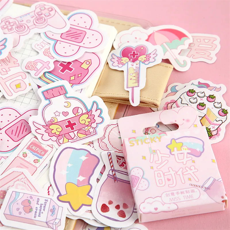 45 шт./упак. прекрасный розовый Фея декоративная наклейка на стену DIY альбом печать