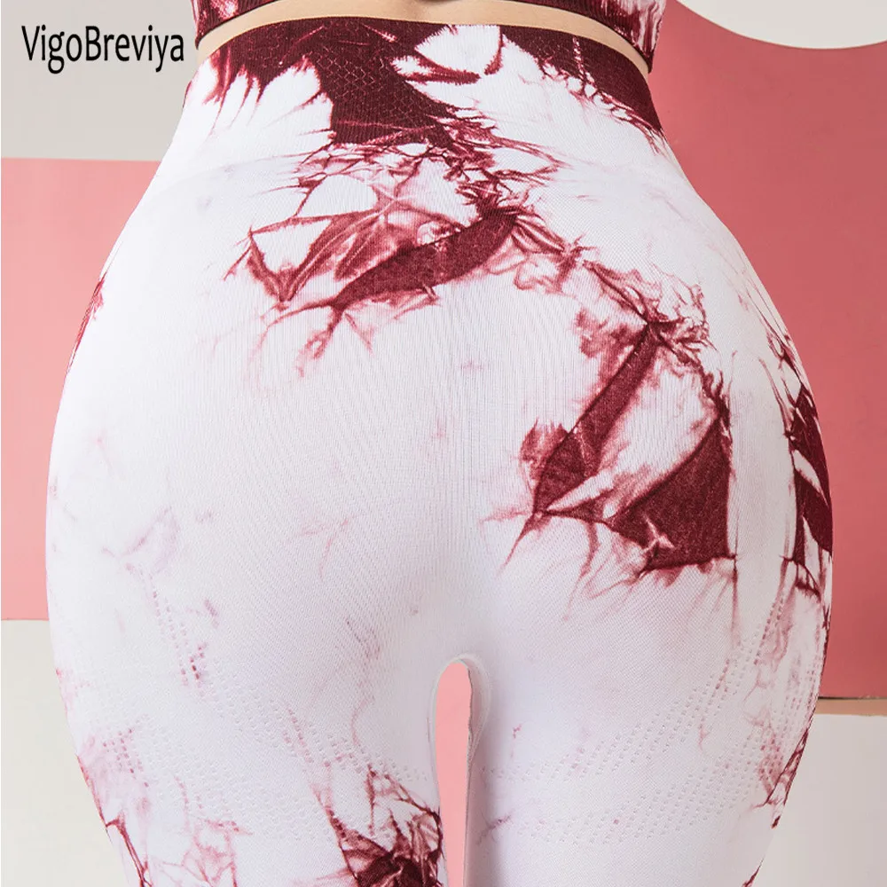 

VigoBreviya Seamless Legging Yoga Pants Sports Clothing Tie dye High Waist Full Length Workout Leggings Fittness Yoga Leggings