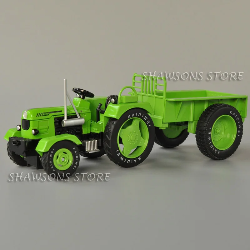 

KDW 1:18 Scale Diecast Metal Truck Model Toy Farm Vehicle Tractor with Tipping Trailer Miniature Replica Collection Large