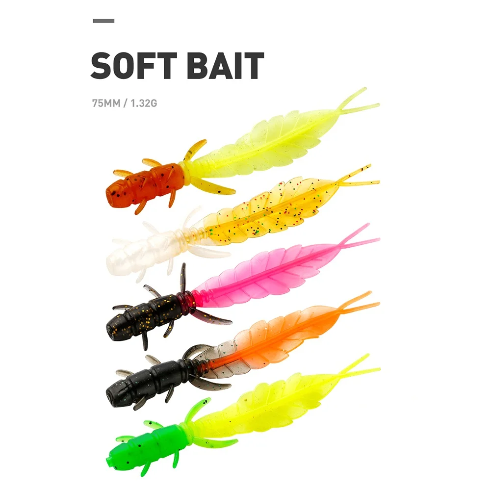 

5pcs Soft Lures Vivid Realistic for Streams Rivers Lakes Artificial Baits Durable Sinking Swimbaits Fishing Tools
