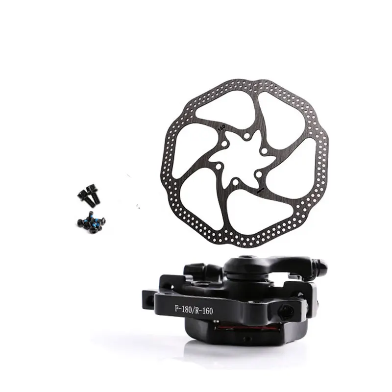 Front Cliper Rotor Общий набор дисковых тормозов для горного велосипеда, механический тормоз, тяговый дисковый тормоз, передний суппорт, задний суппорт 160 мм, набор кабелей - Цвет: Front Cliper Rotor